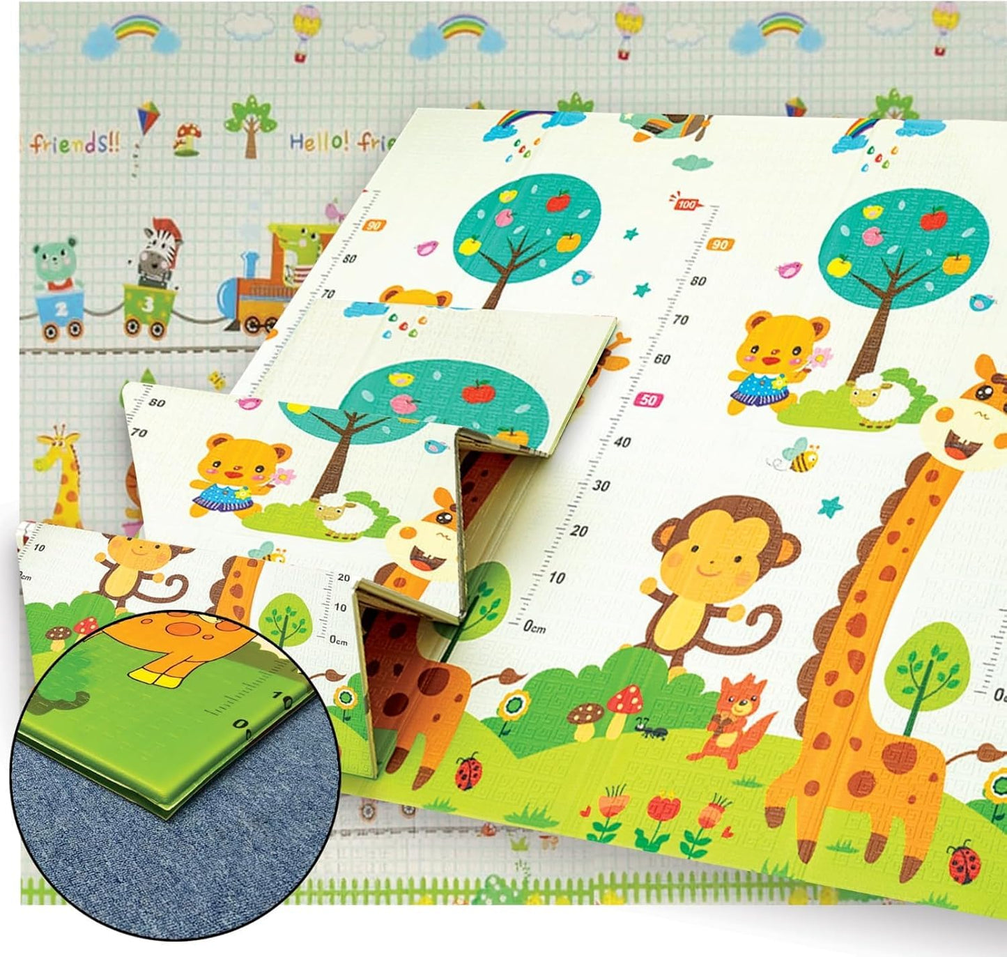 Tapete Plegable para Bebé Doble Faz 200x180 cm