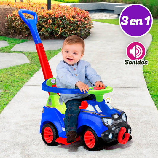 Carro Paseador Y Montable 3 En 1