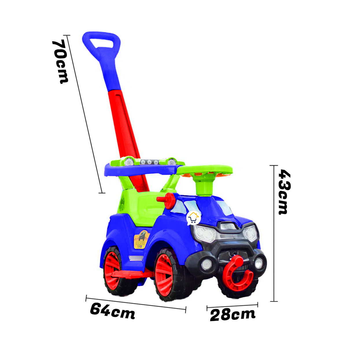Carro Paseador Y Montable 3 En 1