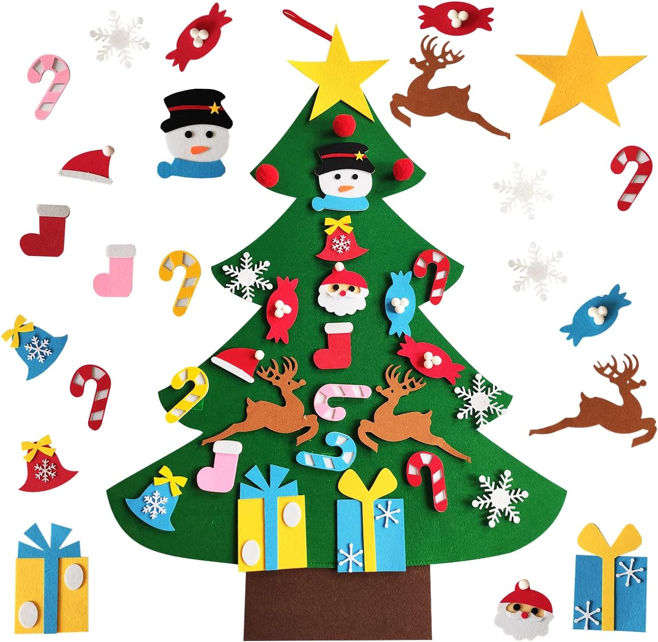 Árbol de Navidad Montessori en Fieltro