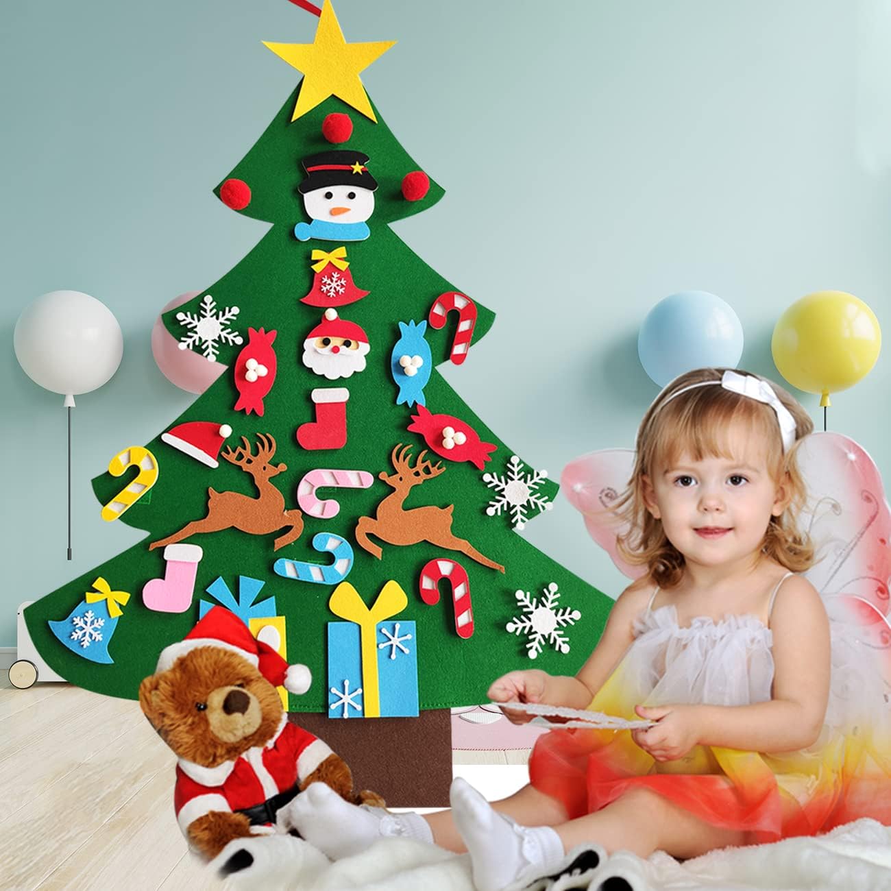 Árbol de Navidad Montessori en Fieltro