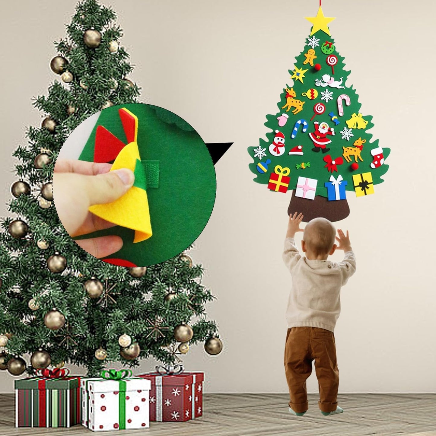 Árbol de Navidad Montessori en Fieltro