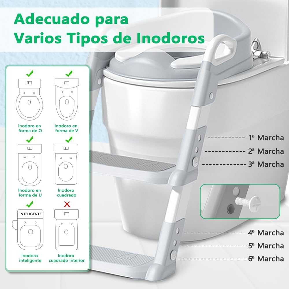 Escalera De Bano Inodoro De Ojitos
