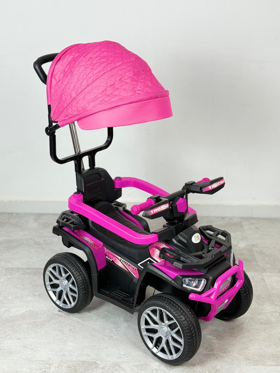 Cuatrimoto Recargable con Control Direccional, Capota y Guia