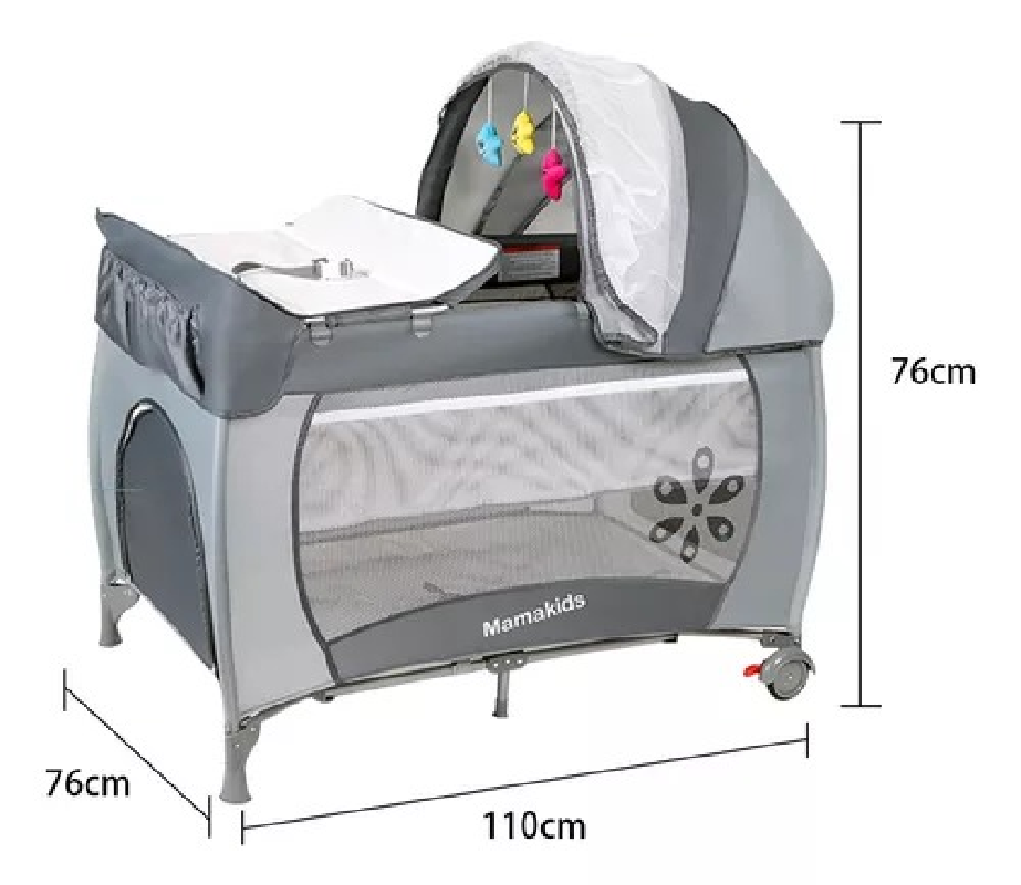 Cuna Corral Camping Plegable con Toldillo y Cambiador