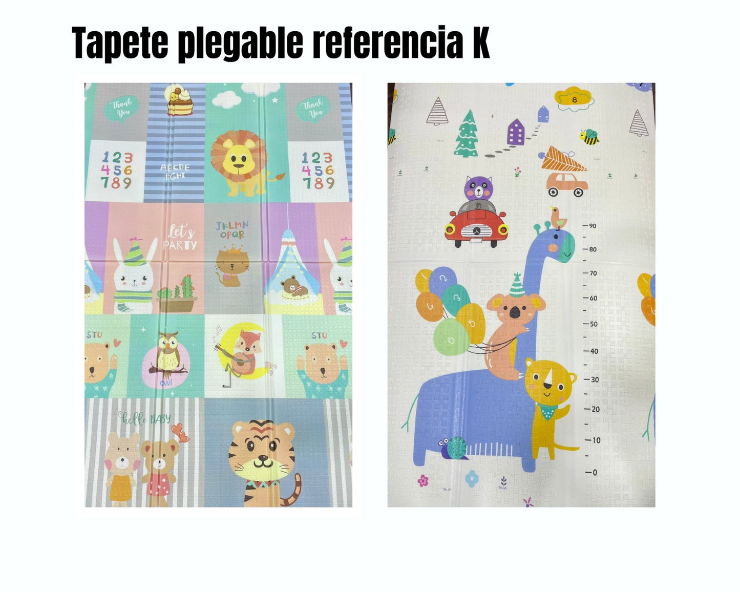 Tapete Plegable para Bebé Doble Faz 200x180 cm