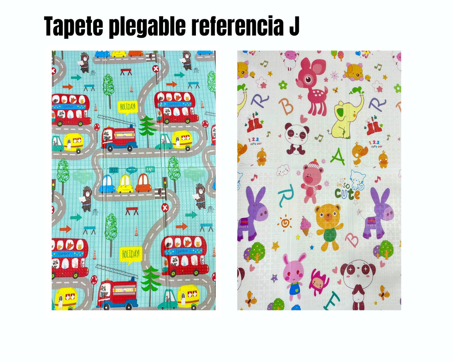 Tapete Plegable para Bebé Doble Faz 200x180 cm