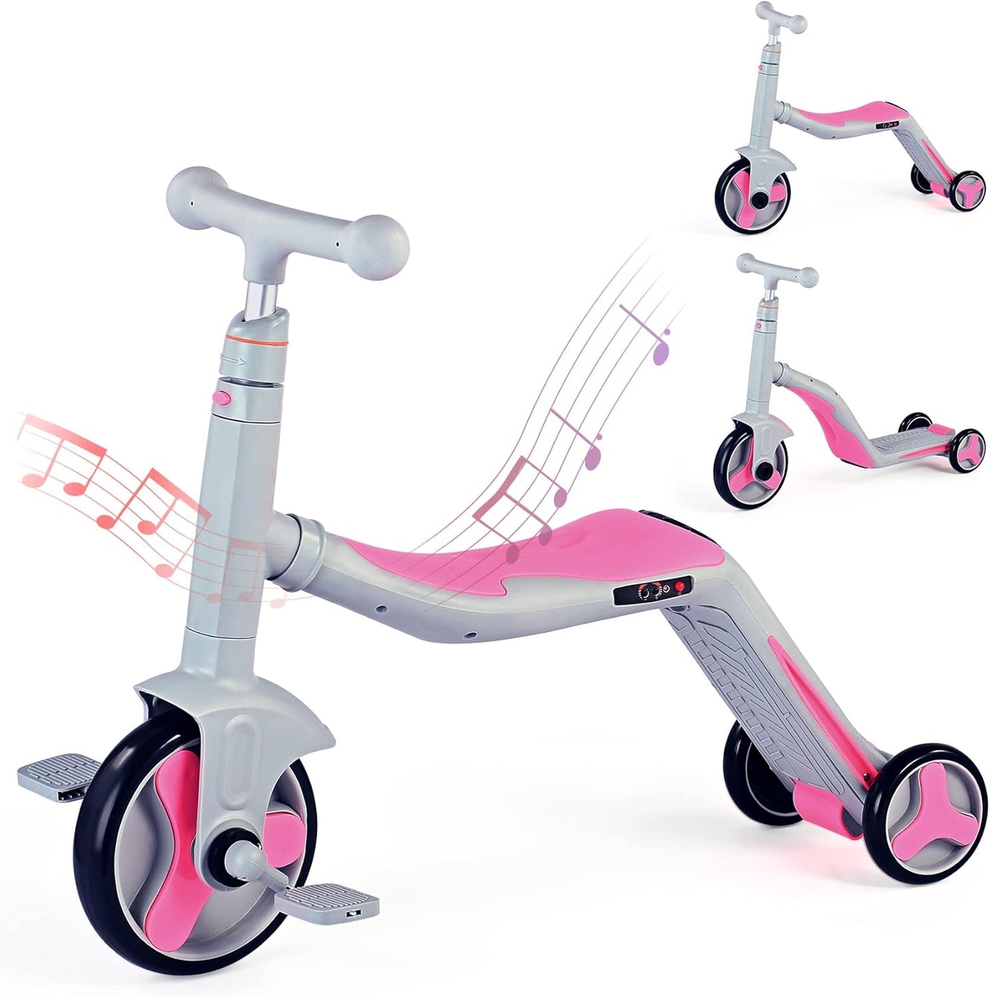 Scooter 3 en 1 Evolutivo con Música e Iluminación
