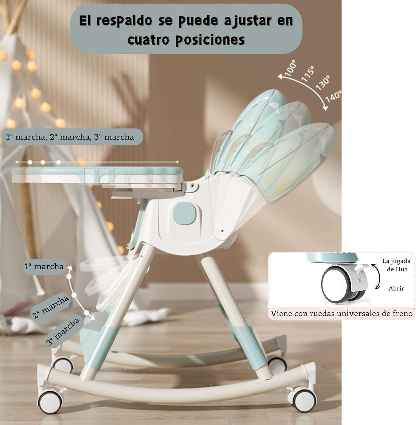 Silla Comedor Mecedora 6 en 1