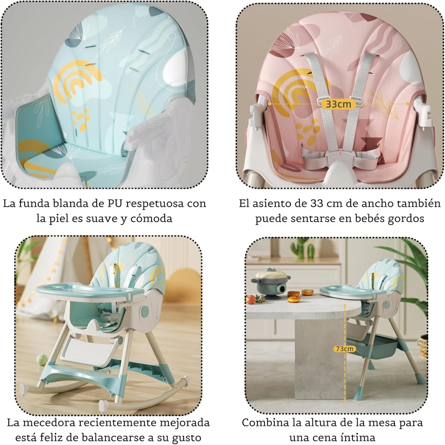 Silla Comedor Mecedora 6 en 1