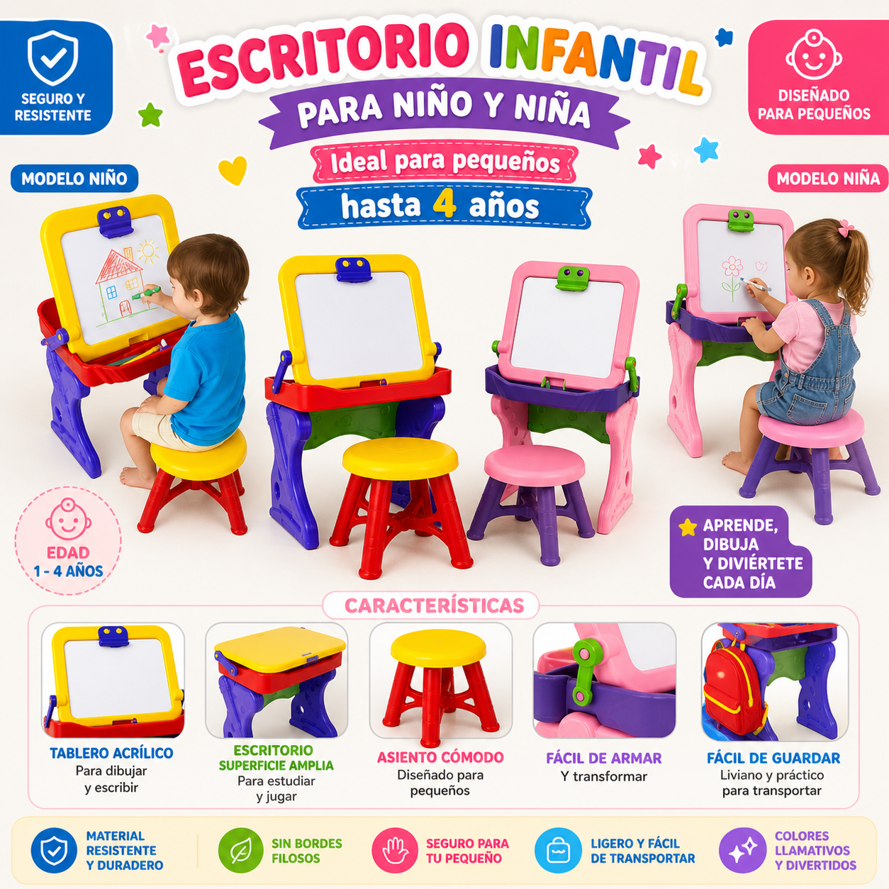 Escritorio Tablero Infantil