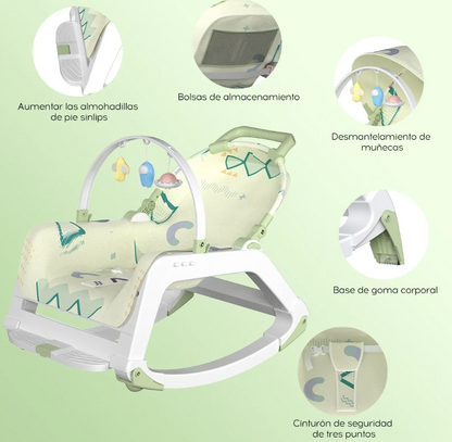 Silla Mecedora 5 En 1 Con Ruedas