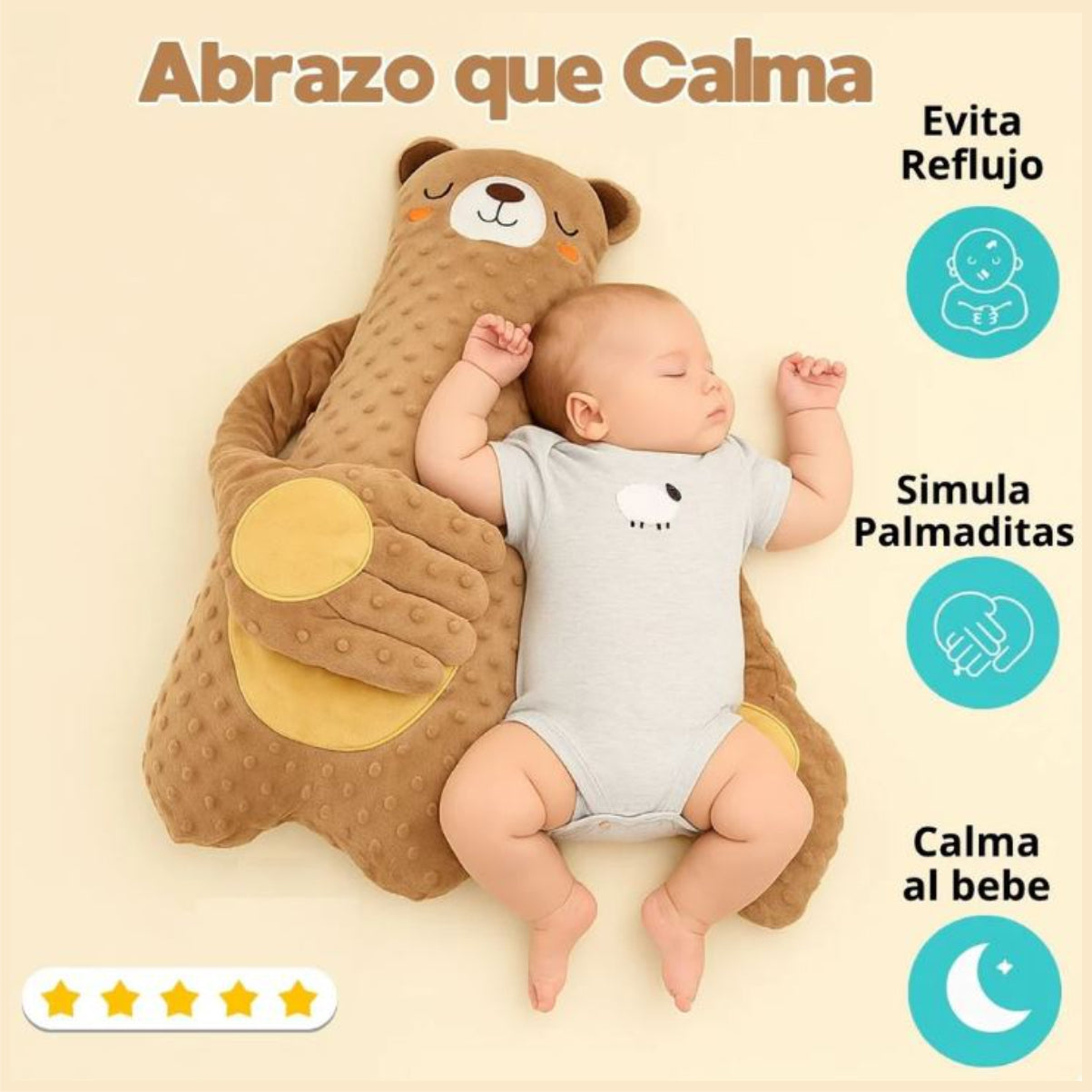 Arrullador de Bebé Almohada de Palmaditas Inteligente