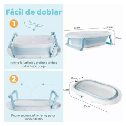 Bañera Plegable Infantil con Termómetro