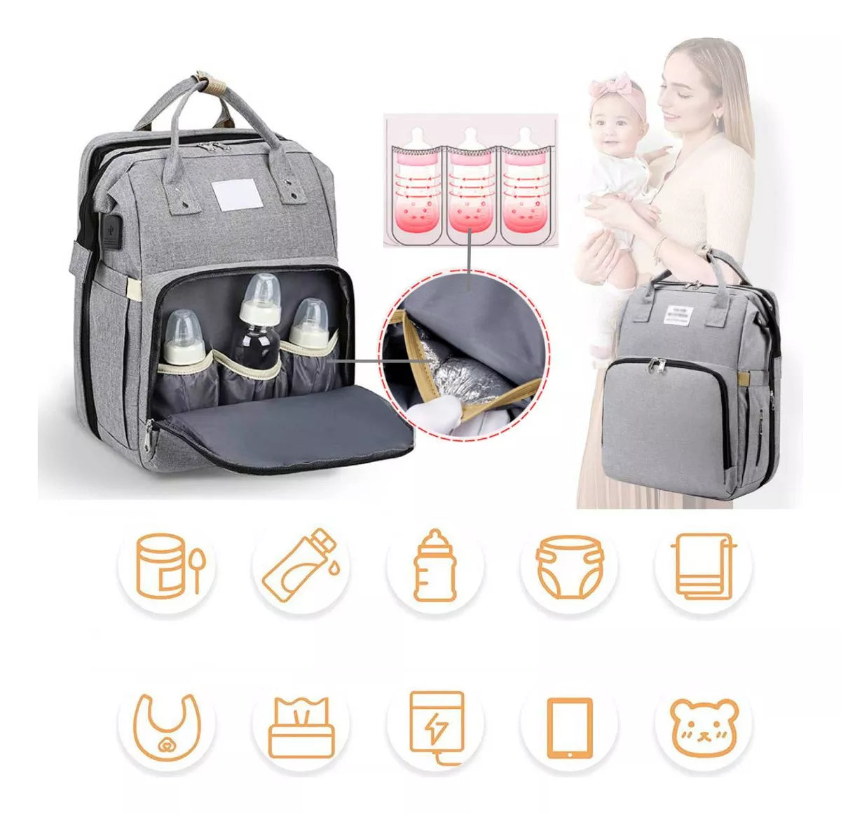 Pañalera Tipo Cuna Multiusos