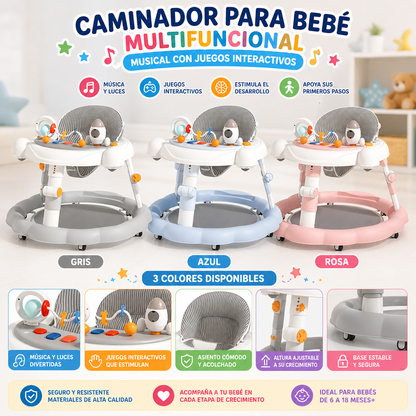 Caminador para Bebé Multifuncional con Juegos Interactivos