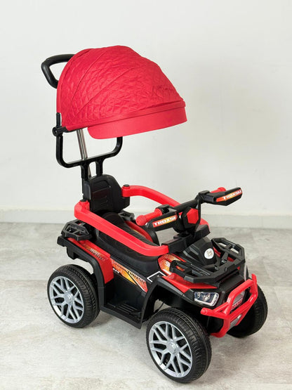 Cuatrimoto Recargable con Control Direccional, Capota y Guia