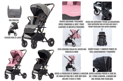Coche Paseador Tipo Maleta Ultraliviano y Compacto