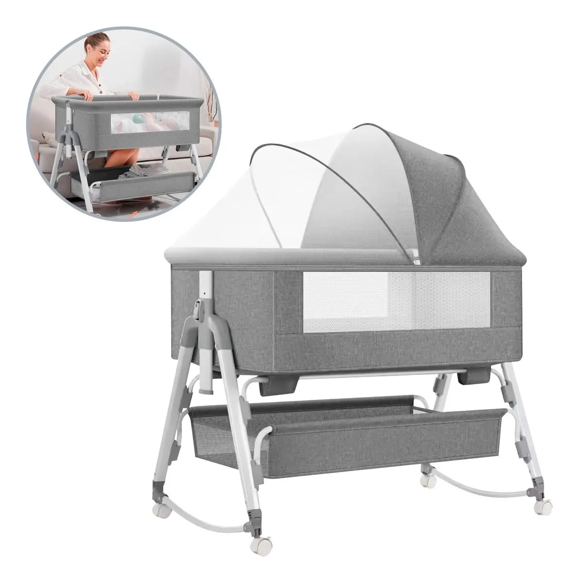 Corral Cuna Colecho Moisés 3 en 1