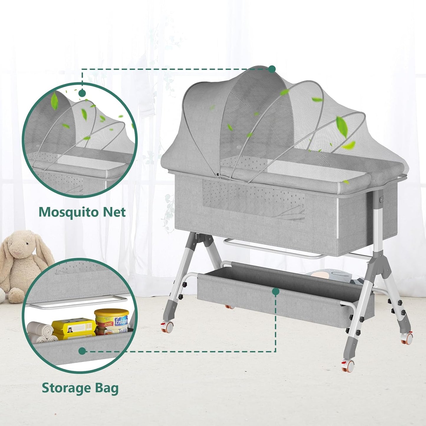 Corral Cuna Colecho Moisés 3 en 1