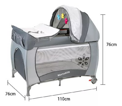 Cuna Corral Camping Plegable con Toldillo y Cambiador