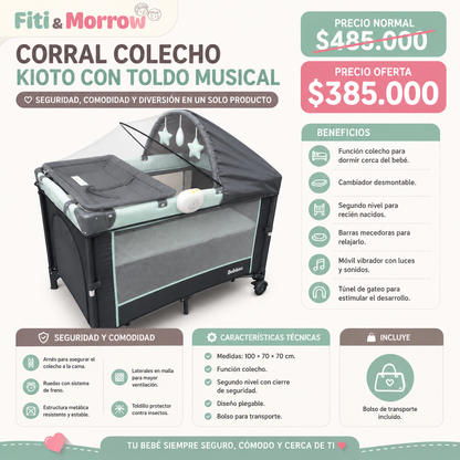 Corral Colecho Kioto con Toldo Musical