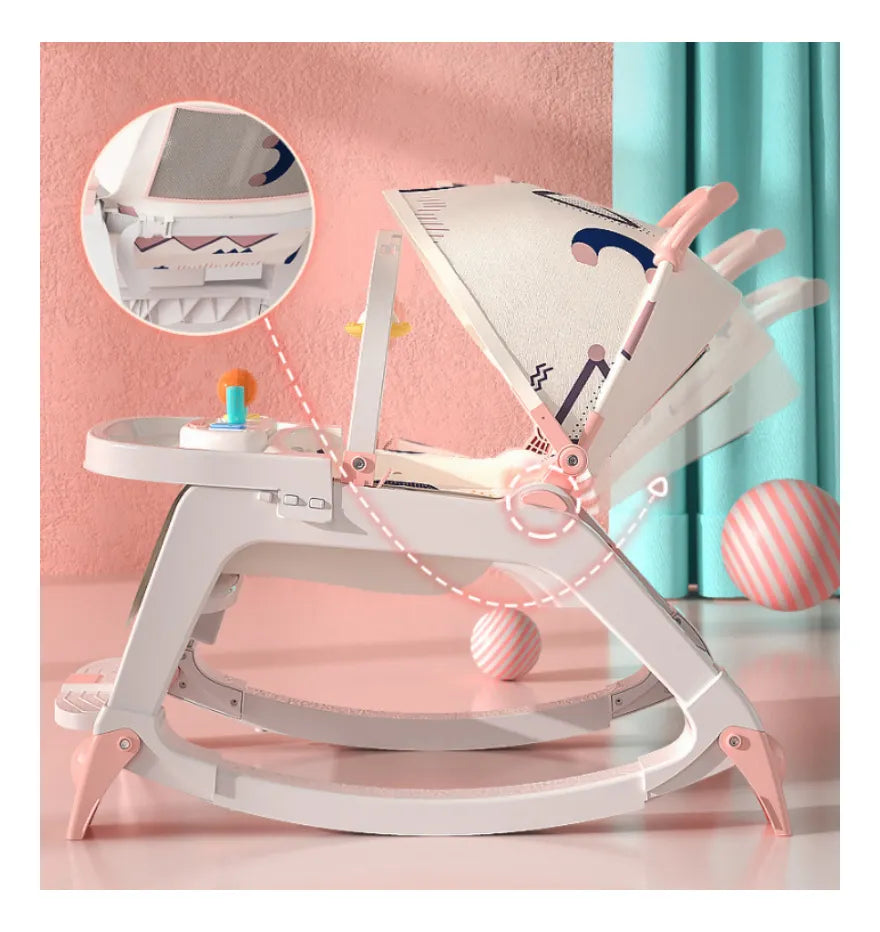 Silla Mecedora 5 En 1 Con Ruedas