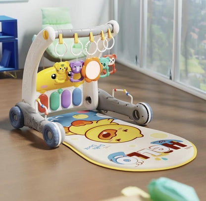 Gimnasio Piano Musical 2 en 1 con Caminador