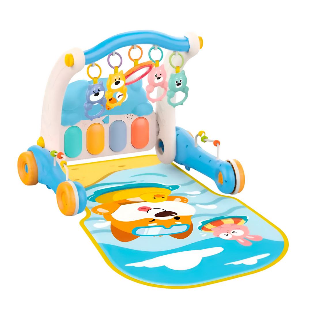 Gimnasio Piano Musical 2 en 1 con Caminador