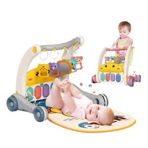 Gimnasio Piano Musical 2 en 1 con Caminador