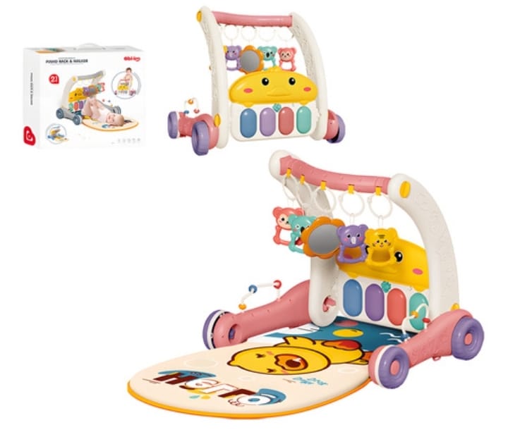 Gimnasio Piano Musical 2 en 1 con Caminador