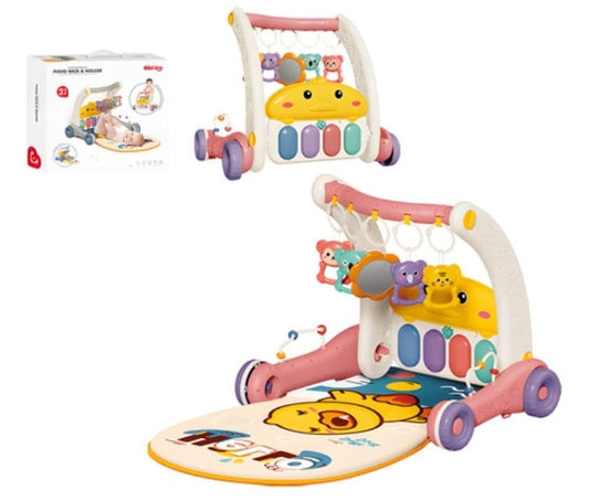Gimnasio Piano Musical 2 en 1 con Caminador