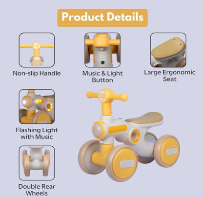 Triciclo Infantil Sin Pedales 4 Ruedas Premium