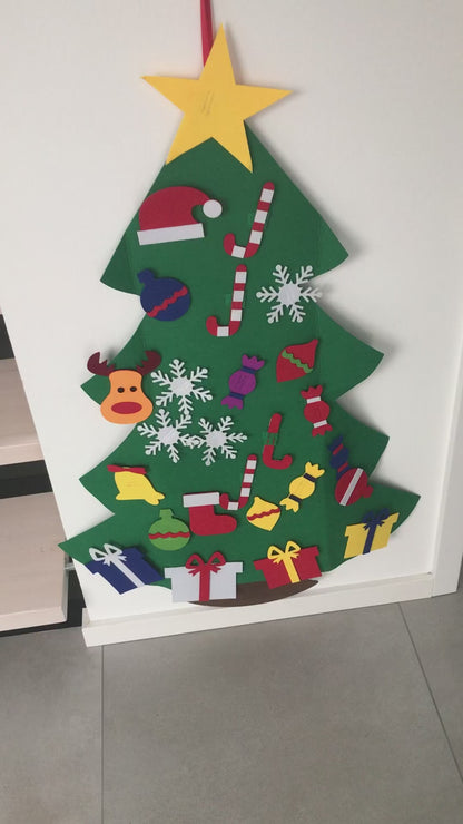 Árbol de Navidad Montessori en Fieltro
