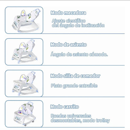Silla Mecedora 5 En 1 Con Ruedas